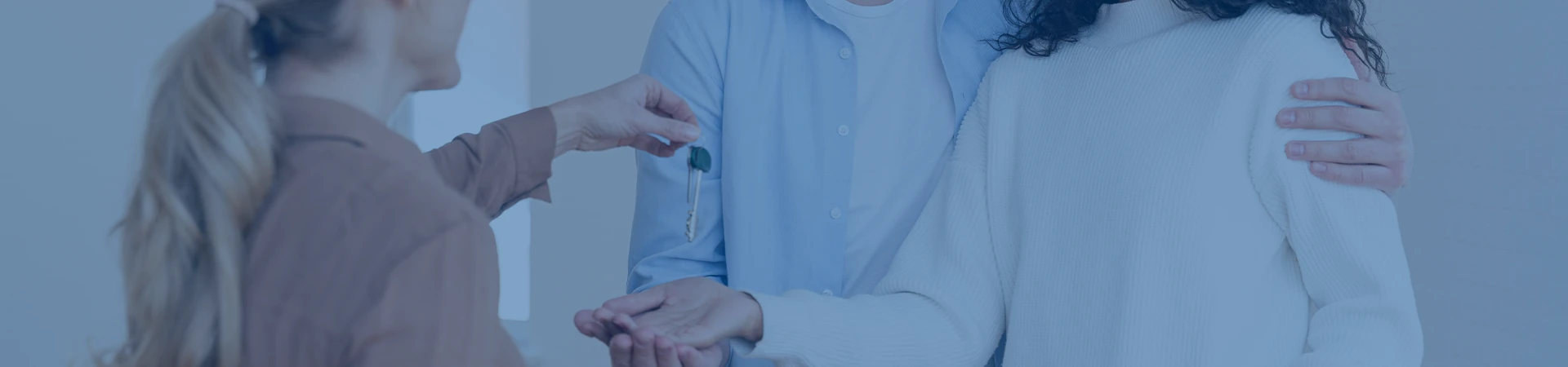 Landlord & Tenant with house keys